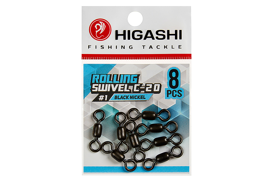 Вертлюг HIGASHI Rolling swivel C-20 1 черный никель купить c доставкой
