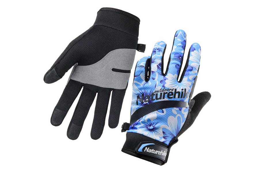 Перчатки NATUREHIKE Outdoor Thin Gloves Flower blue, S купить c доставкой