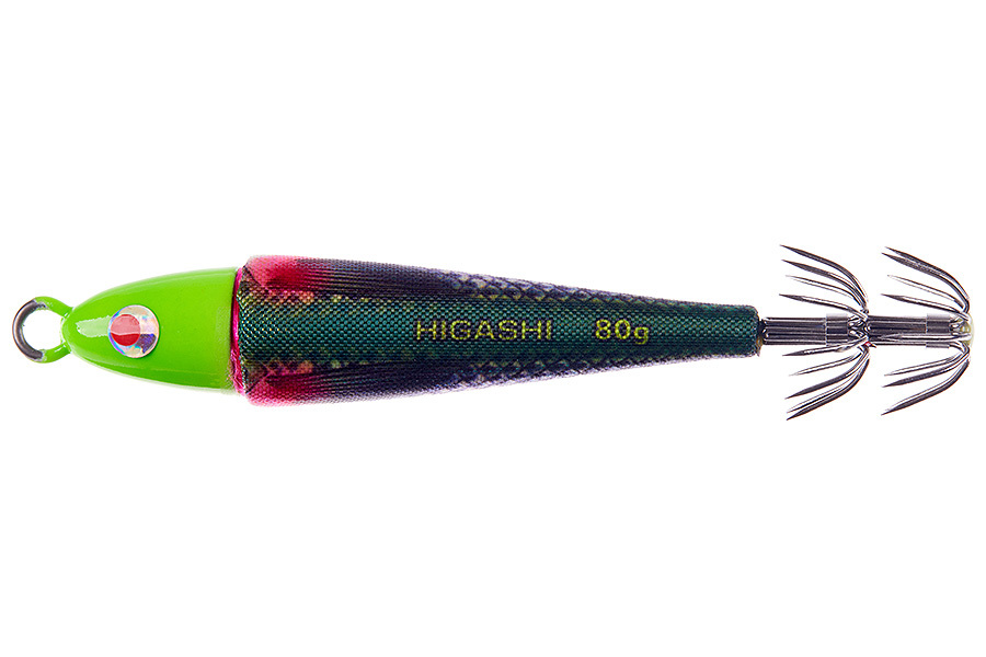 Кальмарница HIGASHI Squid Cloth sinker 80g, 02 Green Mullet купить c доставкой