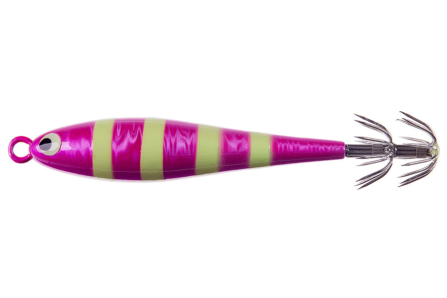 Кальмарница HIGASHI Squid Paint sinker 100g, 02 Pink-Zebra Glow купить c доставкой