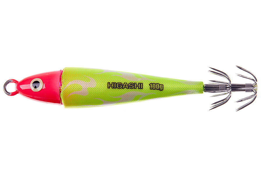 Кальмарница HIGASHI Squid Cloth sinker 100g, 05 Neon Fireman купить c доставкой