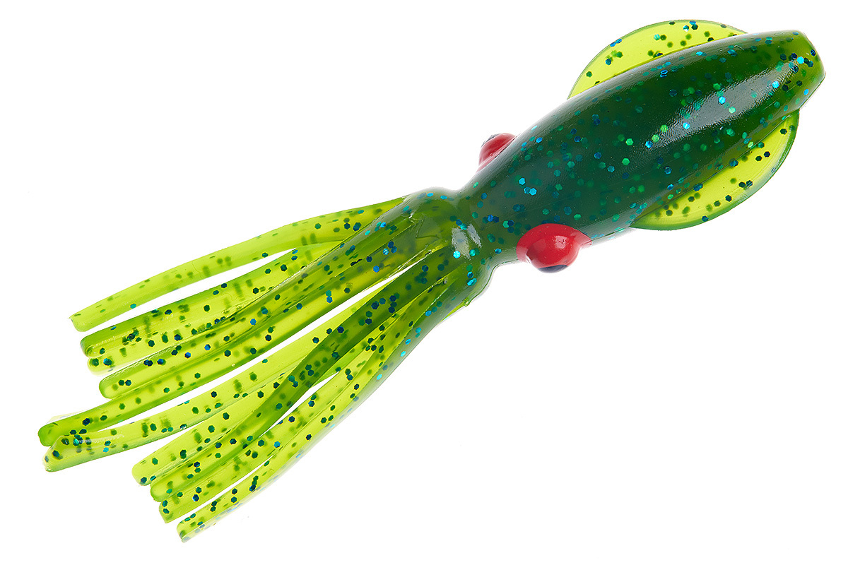 Приманки HIGASHI Squid 11 (set-10pcs),  06 (Motor oil - Blue flakes) купить c доставкой