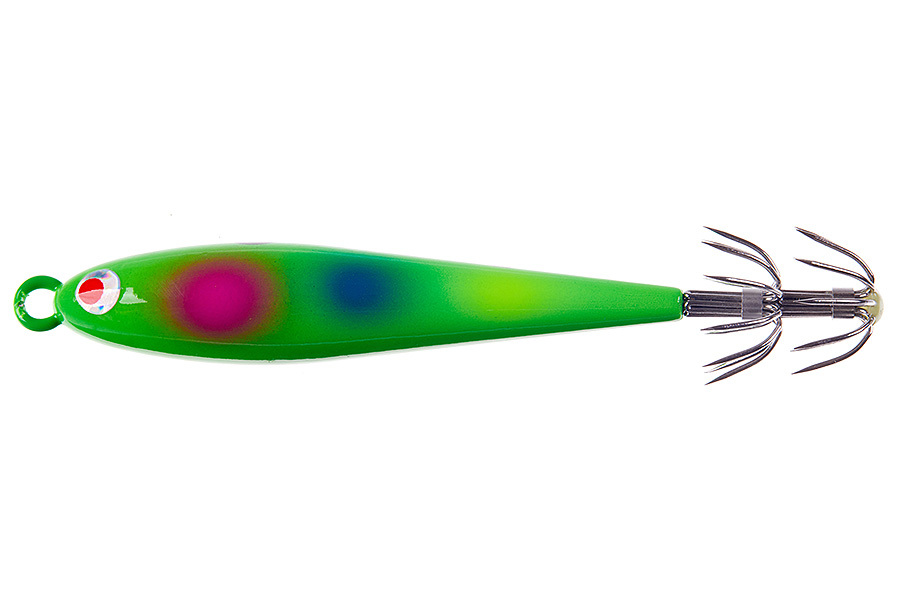 Кальмарница HIGASHI Squid Paint sinker 80g, 08 Spots Glow купить c доставкой