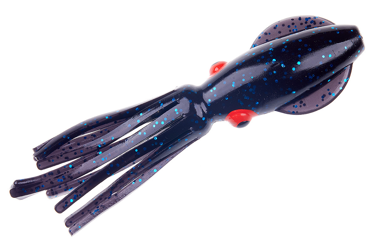 Приманки HIGASHI Squid 11 (set-10pcs),  09 (черный - Blue flakes) купить c доставкой