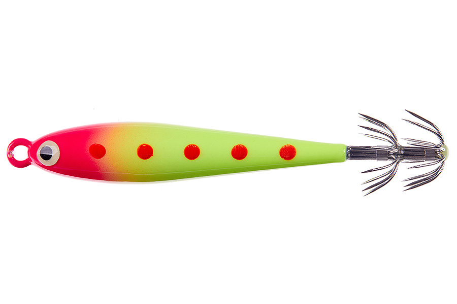 Кальмарница HIGASHI Squid Paint sinker 80g, 09 Neon Red Head купить c доставкой