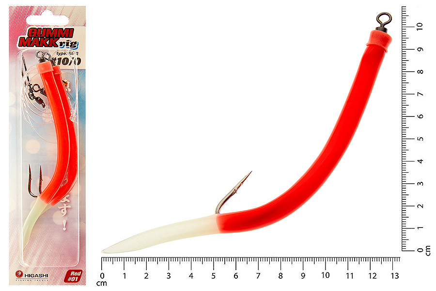 Оснастка HIGASHI Gummi Makk rig SB2 01 Red, 10-0 купить c доставкой
