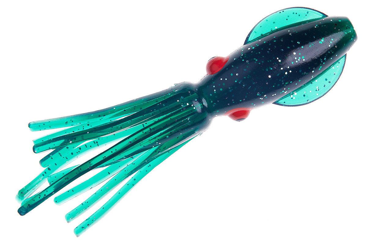 Приманки HIGASHI Squid 11 (set-10pcs),  13 (Emerald зеленый - серебристый flakes) купить c доставкой
