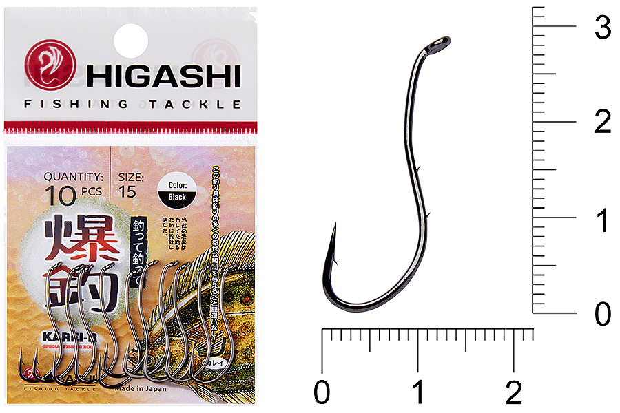 Крючок HIGASHI Karei R 15, черный купить c доставкой