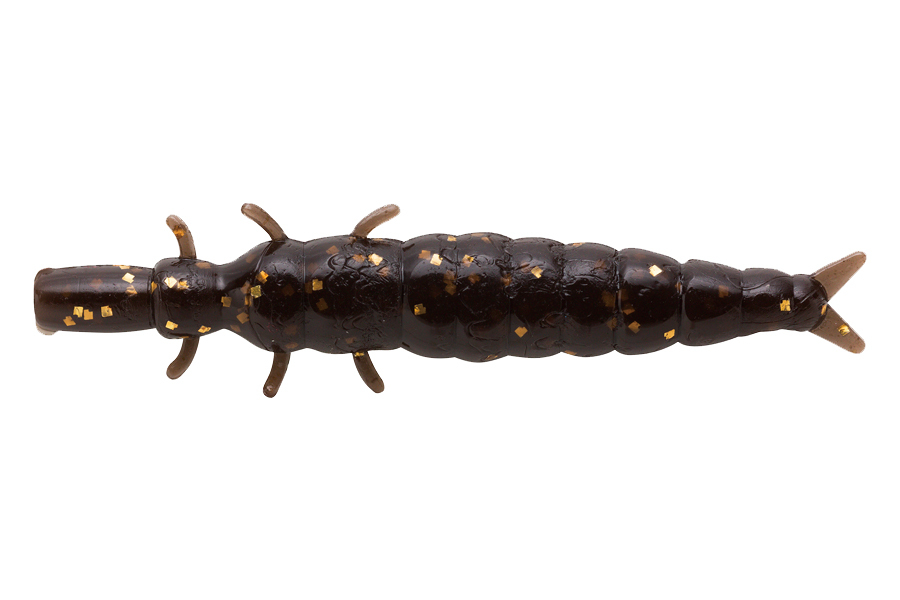 Приманка NIKKO Caddisfly Larvae S 23мм, Brown золотистый Glitter купить c доставкой