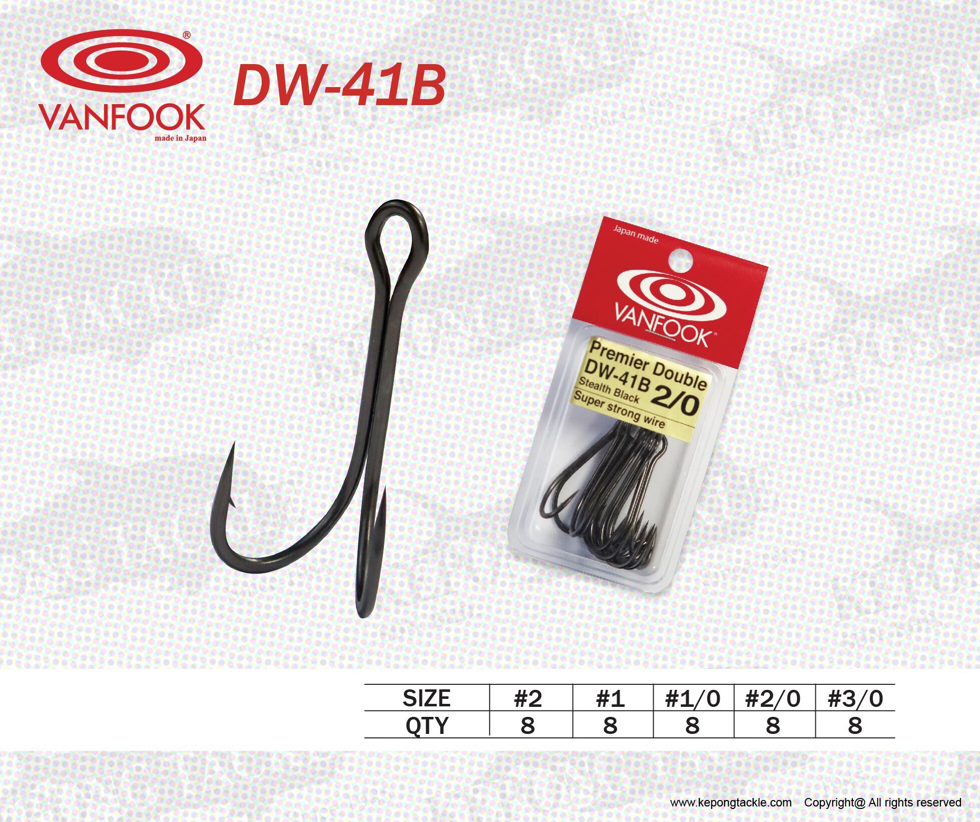 Двойники VANFOOK DW-41 B 3/0 stealth черный купить c доставкой