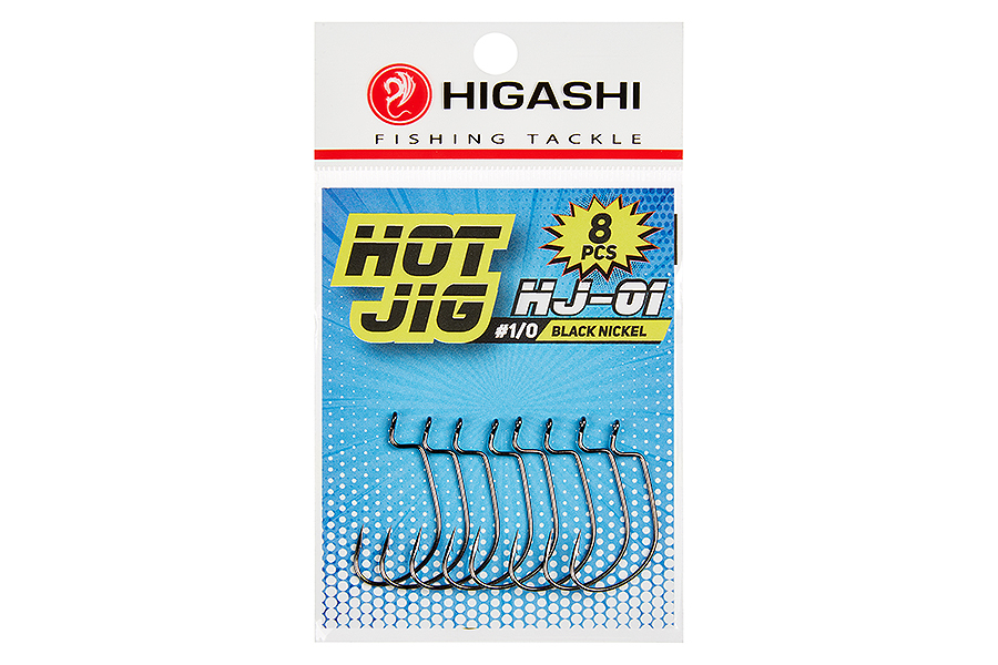 Офсетные крючки HIGASHI Hot Jig HJ-01 1/0 черный никель купить c доставкой