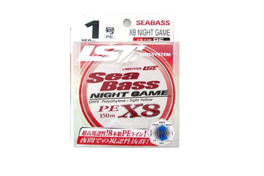 Шнур рыболовный LINESYSTEM Sea Bass X8 Night Game 1 (150m) купить c доставкой