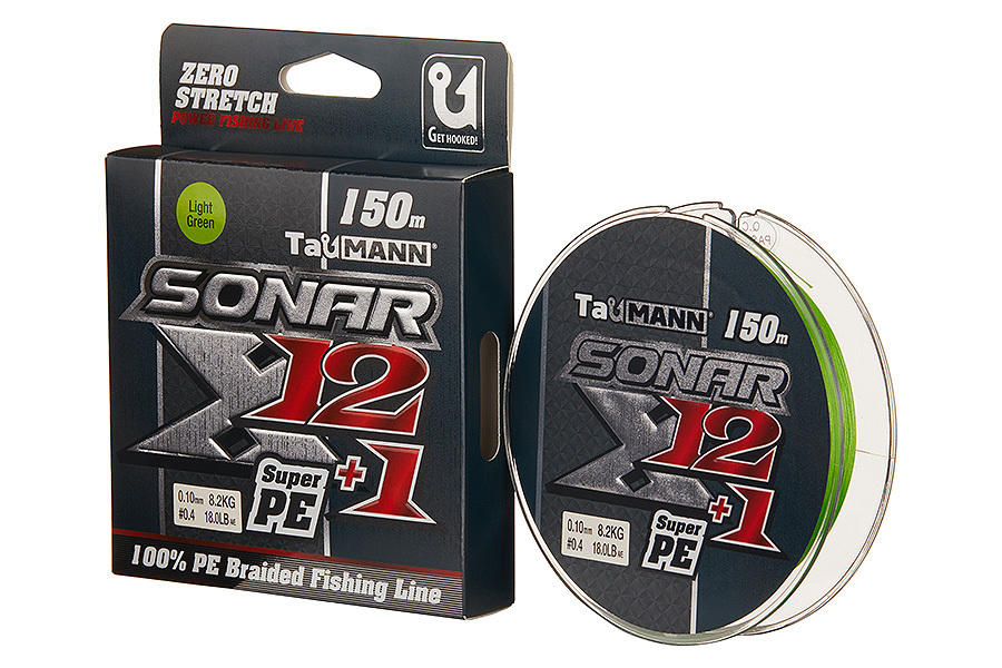 Леска плетёная TauMANN Sonar X12+1 PE 150m  0.4 (0.10mm) Light зеленый купить c доставкой