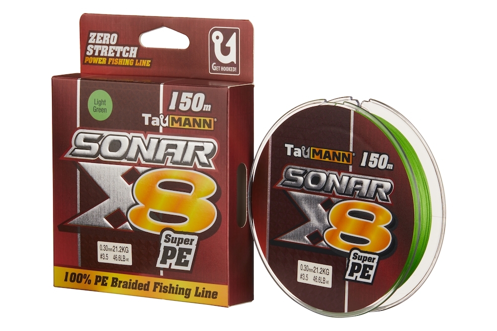 Леска плетёная TauMANN Sonar PE X8 150m  3.5 (0.30mm) Light зеленый купить c доставкой