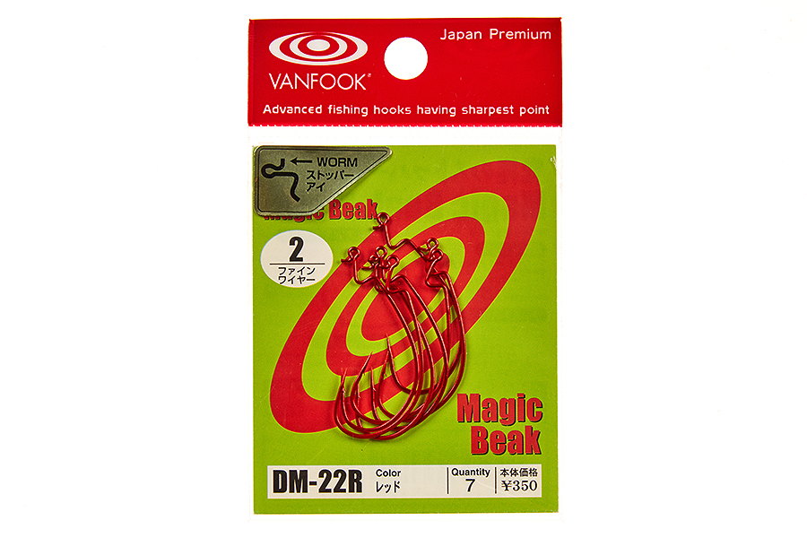 Офсетные крючки VANFOOK DM-22 1 красный купить c доставкой