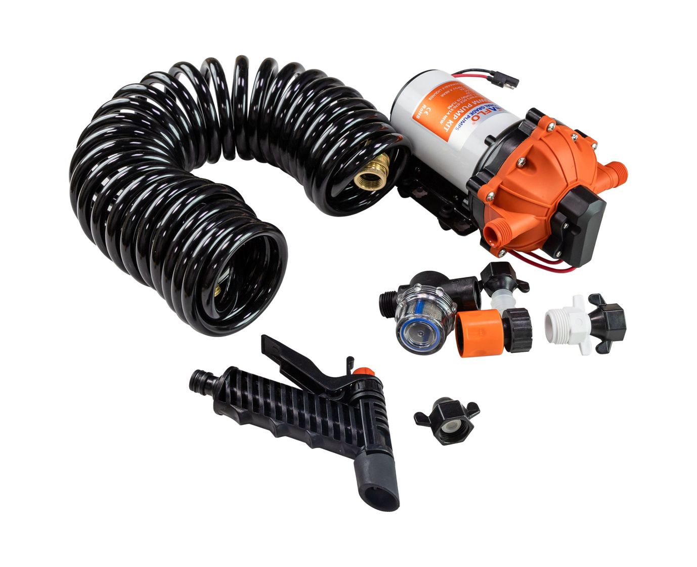 Комплект помывочный SeaFlo, 12 В, 19,7 л/мин, 70 PSI (4.8 бар) купить c доставкой