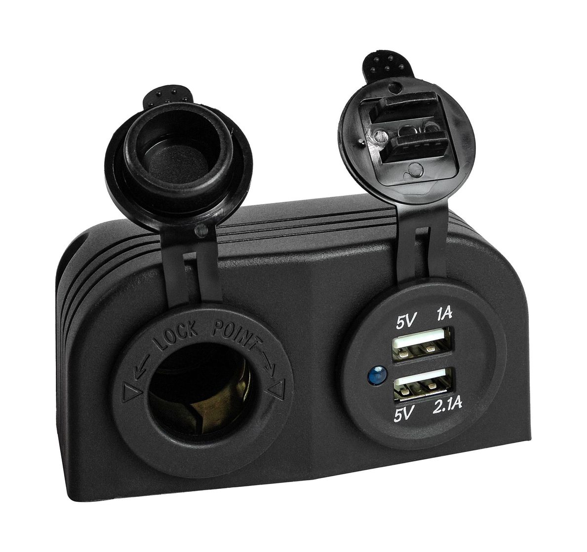 Панель накладная с USB-разъемом 5В 2.1А и прикуривателем купить c доставкой