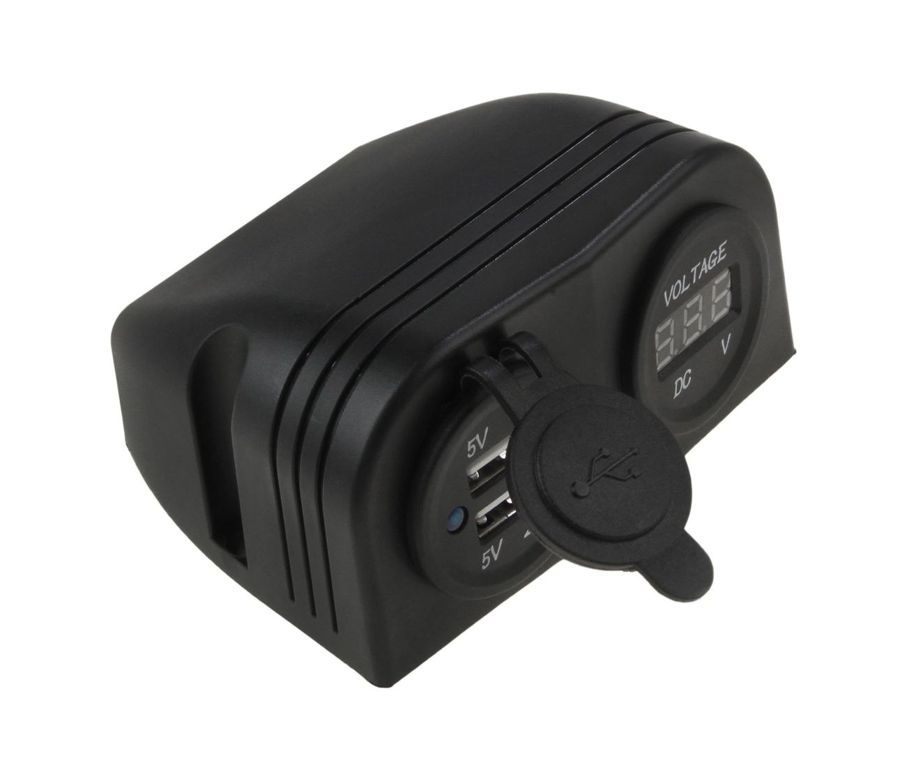Разъем USB 5В 3.1А и цифровой вольтметр для крепления на приборную панель AES купить c доставкой